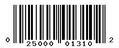 UPC barcode 025000013102