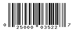 UPC barcode number 025000035227