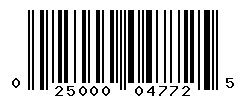 UPC barcode number 025000047725