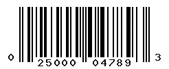 UPC barcode 025000047893