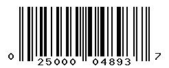 UPC barcode number 025000048937