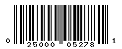 UPC barcode number 025000052781