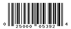 UPC barcode number 025000053924