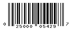 UPC barcode number 025000054297