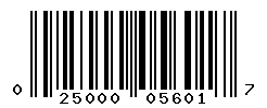 UPC barcode number 025000056017