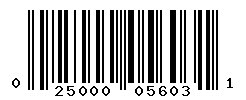 UPC barcode number 025000056031