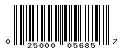 UPC barcode number 025000056857