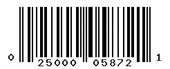 UPC barcode 025000058721