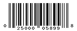 UPC barcode number 025000058998