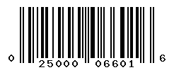 UPC barcode number 025000066016