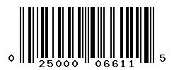 UPC barcode number 025000066115