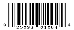 UPC barcode 025093010644