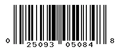 UPC barcode 025093050848