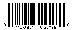 UPC barcode 025093053580