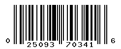 UPC barcode number 025093703416
