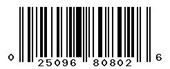 UPC barcode number 025096808026