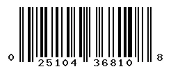 UPC barcode 025104368108