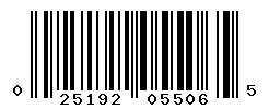 UPC barcode number 025192055065