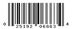025192066634 barcode