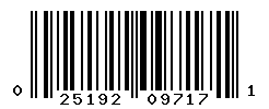 UPC barcode number 025192097171