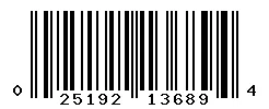 UPC barcode 025192136894