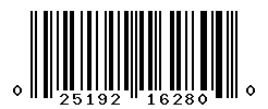 UPC barcode number 025192162800