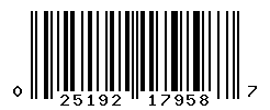 UPC barcode number 025192179587 lookup