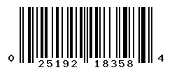 UPC barcode number 025192183584