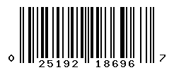 UPC barcode number 025192186967