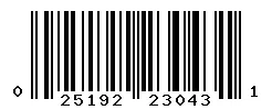 UPC barcode 025192230431