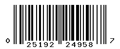 UPC barcode number 025192249587