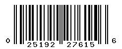 UPC barcode number 025192276156