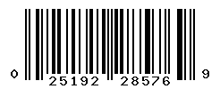 UPC barcode number 025192285769