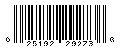 UPC barcode number 025192292736