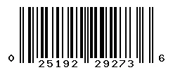 025192292736 barcode