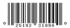 UPC barcode number 025192318900