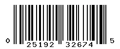 UPC barcode 025192326745