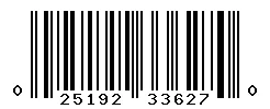 UPC 025192336270 barcode image