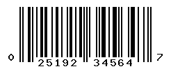 UPC barcode number 025192345647