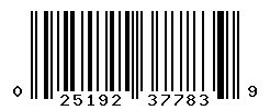 UPC barcode 025192377839