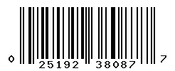 UPC barcode 025192380877