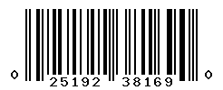 UPC barcode number 025192381690