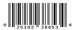 UPC barcode 025192386534