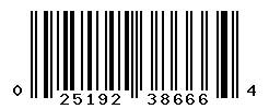 UPC barcode number 025192386664