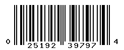 UPC barcode number 025192397974