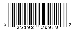 UPC barcode number 025192399787