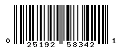 025192583421 barcode