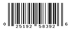 025192583926 barcode
