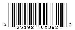 UPC barcode number 025192603822