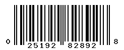 UPC barcode number 025192828928
